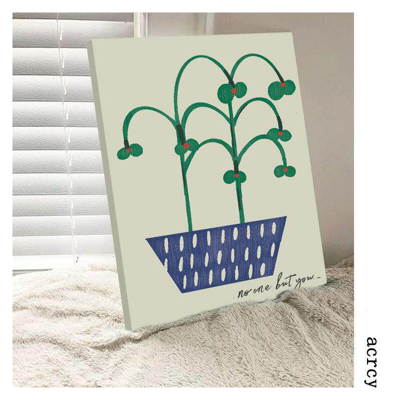 Nordic Minimalist Green Plant Decorative Painting with a High-End Feel, Instagram-Worthy Niche Design, Hand-Painted Restaurant Wall Art, Entryway Hanging Painting Nordic Minimalist Green Plant Decorative Painting with a High-End Feel, Instagram-Worthy Niche Design, Hand-Painted Restaurant Wall Art, Entryway Hanging Painting