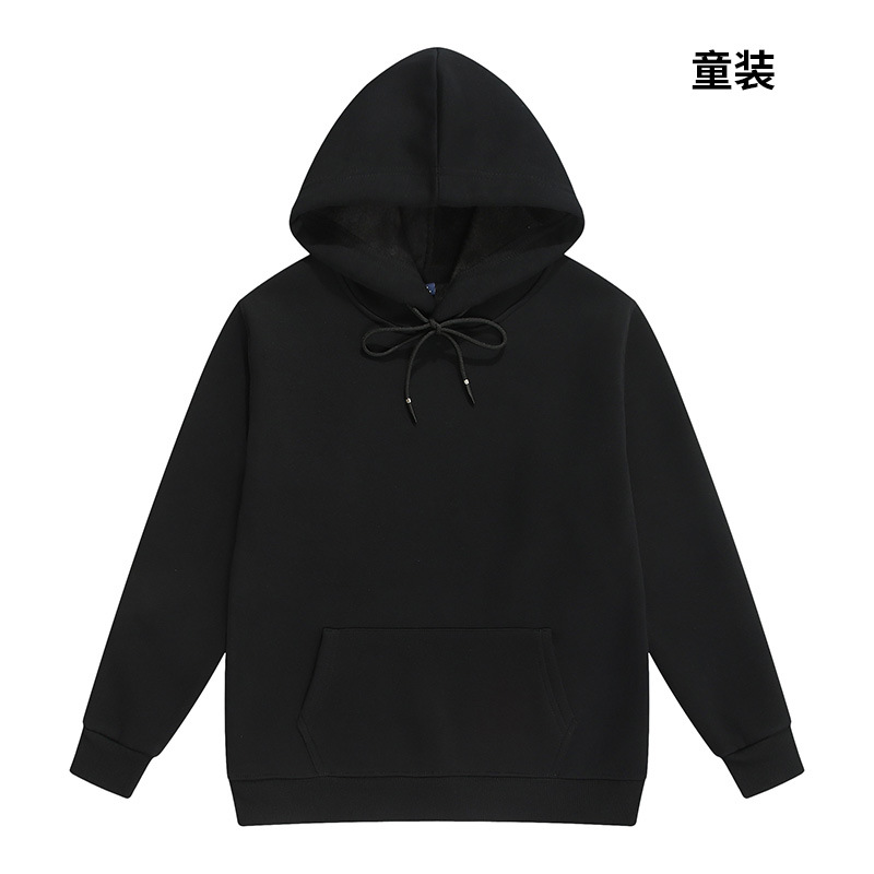 Sudadera de algodón puro para niños, con capucha y forro polar de 500g, uniforme de grupo, camiseta publicitaria cultural, ropa de trabajo personalizada con impresión de logotipo