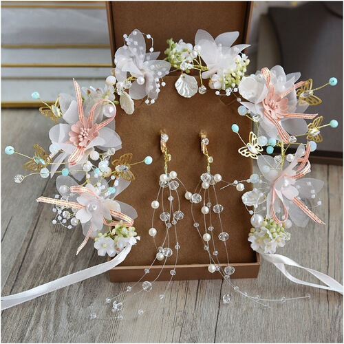 Bridal Garland Fairy Headwear Children's Hair Accessories Travel Korean Hairbands Wedding Photo Studio Accessories Manufacturers Wholesale Cross-Border