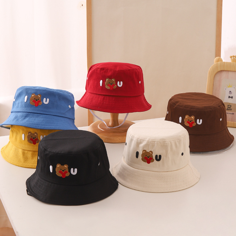 Children Unisex Cartoon Style Bear Bucket Hat display picture 1