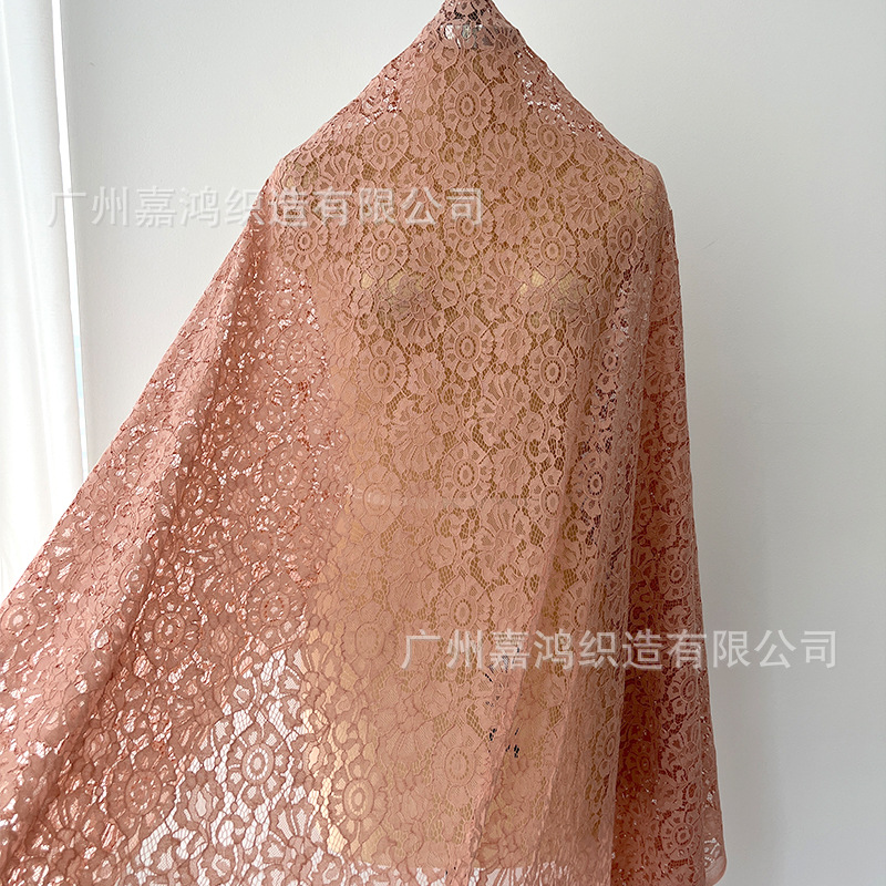 Nuevo encaje de pestañas de algodón de brocado 150 * 150cm tela de encaje de rosa sin elástico encaje de hebra para hacer falda
