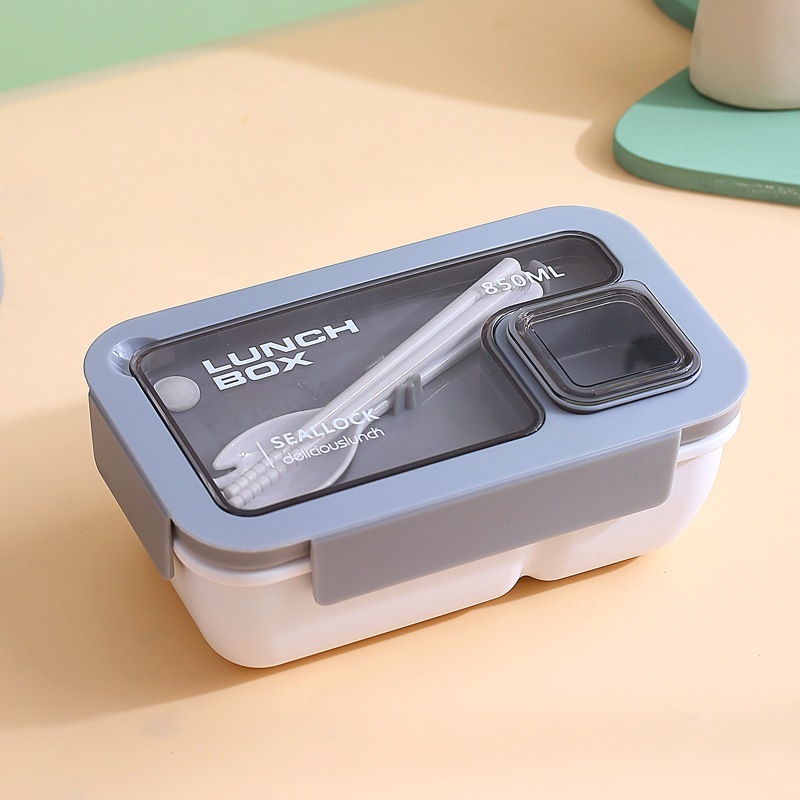 長方形の仕切り付き弁当箱、電子レンジ対応、学生・大人用弁当箱、食器、サラリーマン向け和風弁当箱、携帯用|undefined