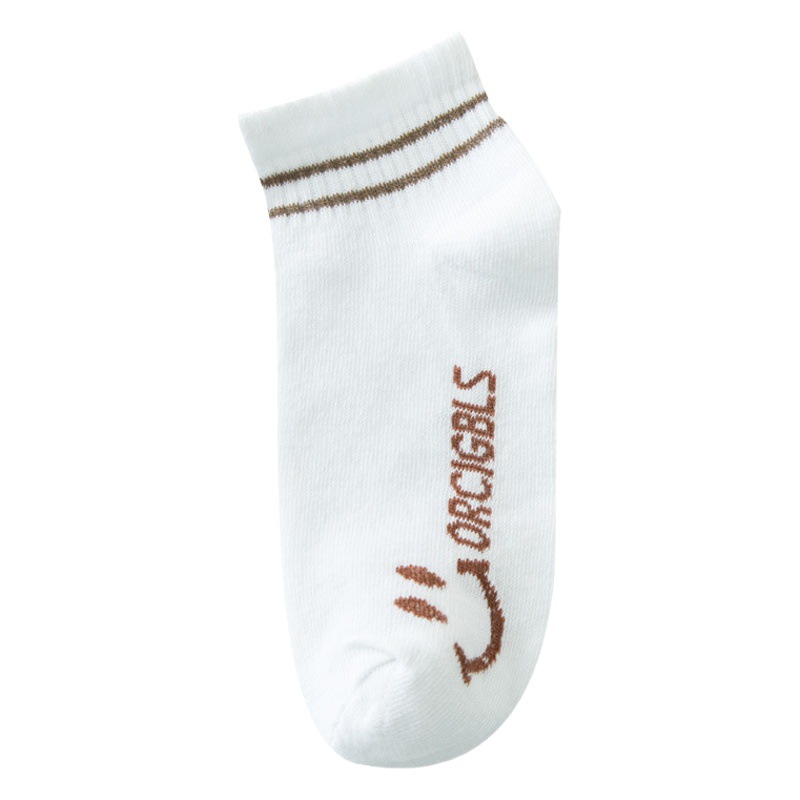 Zhuji calcetines al por mayor de color de la tierra minimalista blanco de corte bajo-top calcetines barco calcetines de punto japonés de suministro al por mayor