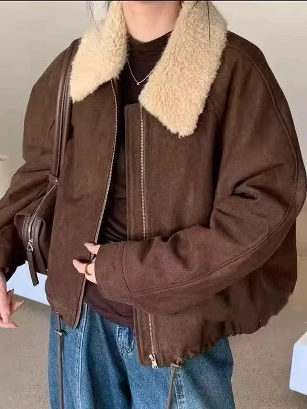 Demi-season velvet quilted jacket, Korean style, increased thickness