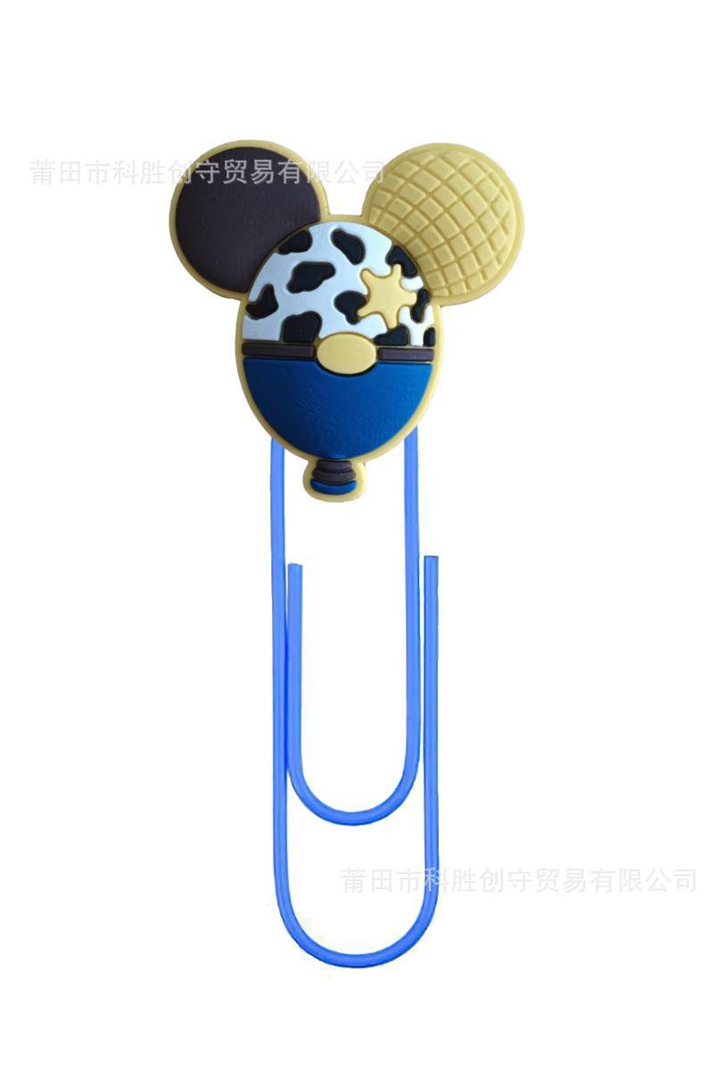 Mickey cabeza de la Oficina papelería clip de papel transfronterizo de dibujos animados nuevo PVC marcador