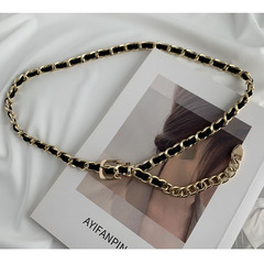 European and American chain belt women's fashion versatile metal belt decoration with skirt thin waist chain chain accessories trendy