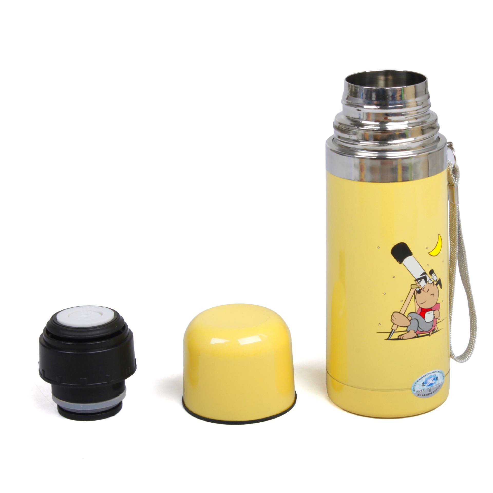 500ml de acero inoxidable taza del vacío bala creativa dibujos animados los niños taza agua al aire libre portátil regalo
