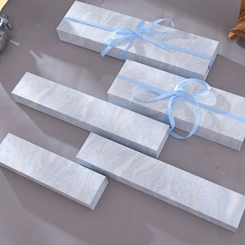 戒尺礼物盒细长折扇包装盒簪子长条纸盒手卷手链长方形锦盒空