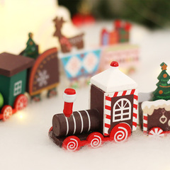 アマゾンのクロスボーダーのクリスマスの装飾品は木の小さい列車のデスクトップを飾って祝日の小さい贈り物を飾っています。