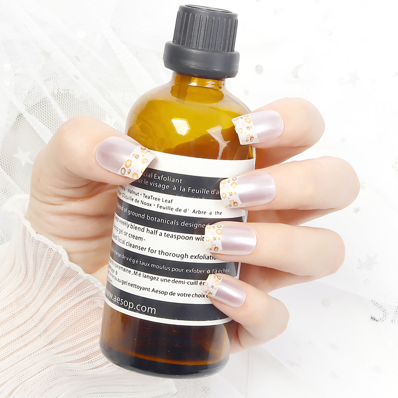 Elegante plata y oro parche de manicura de moda decoración de patrón exquisito desgaste de uñas transfronterizas venta caliente atmósfera noble manicura