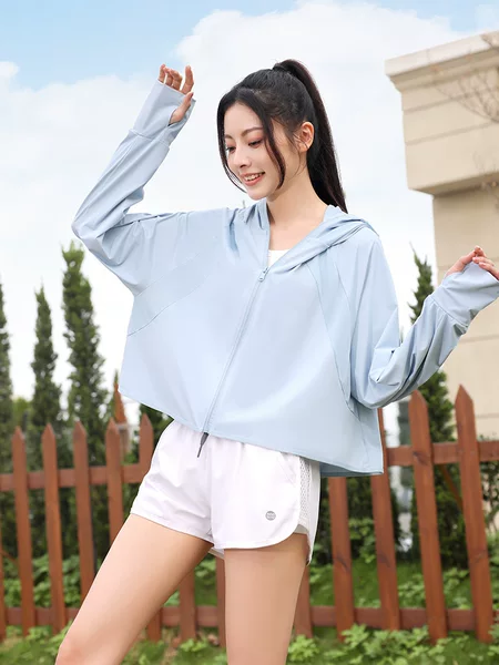 2025 Women's Sun Protection Clothing, Uv Protection, Hooded, Outdoor, Long-Sleeved, Thin, Breathable, Sun Protection Shirt, Sports, Lightweight, Sunshade, Ice-Feel
