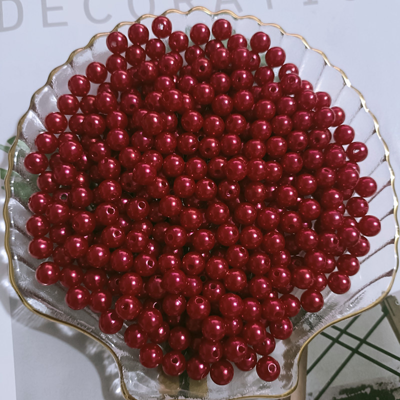Perlas de color resaltadas perforadas perlas de plástico ABS DIY material de bolsas hechas a mano accesorios accesorios al por mayor