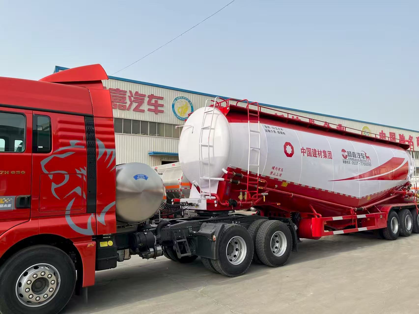 Selling 50 Cubic Meters of Bulk Cement Tanks, Dry Mixed Mortar Tanks, Powder Tank Trucks, Foreign Trade Export Cement Tank Trucks, Powder Tanks
