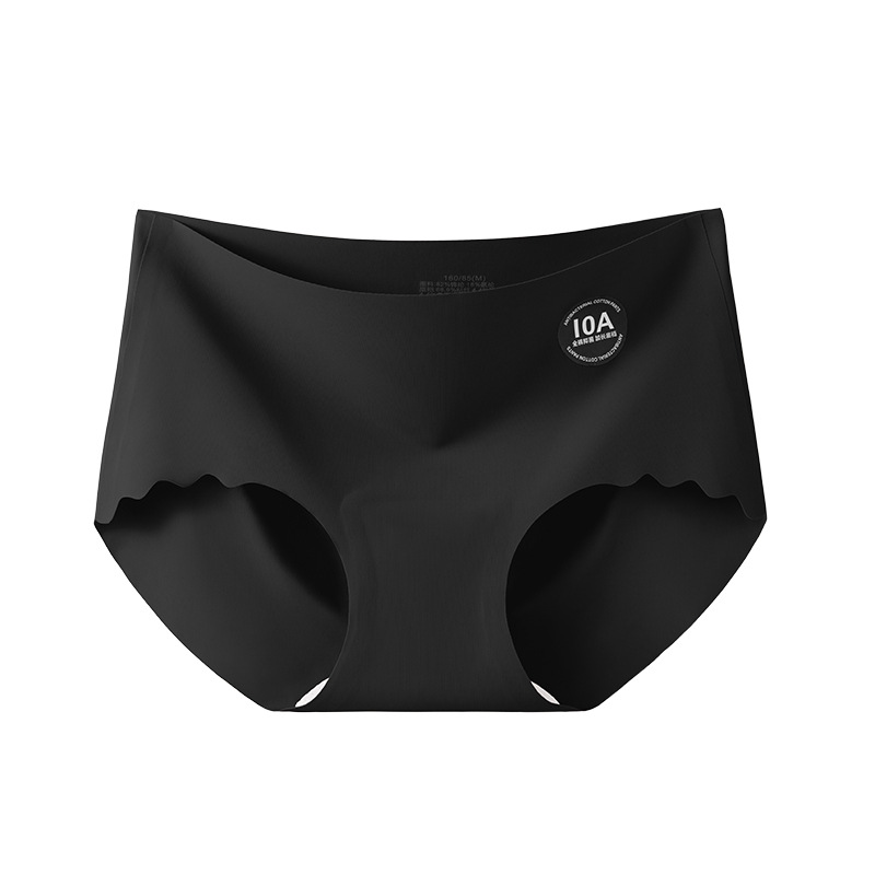 Bragas de seda de hielo sin costuras con entrepierna alargada 10A entrepierna antibacteriana desnuda y sin costuras ejercicio de yoga melocotón cadera calzoncillos para mujer