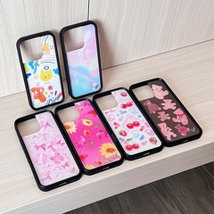 創造性の小さいはっきりした花の漫画の小さい動物はリンゴの16promaxの携帯電話のiphone 14/15に適用します。