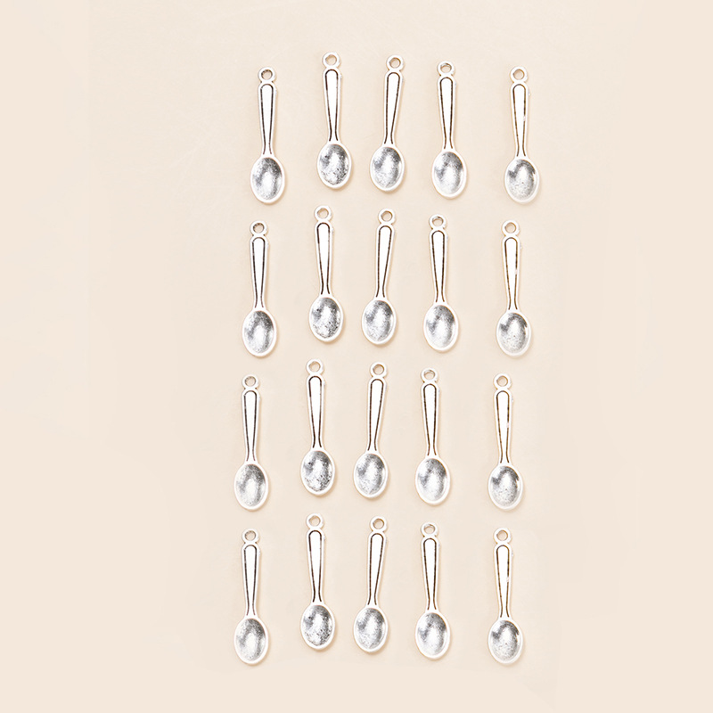 20 Pieces Simple Style Spoon Alloy Plating Pendant Jewelry Accessories display picture 2