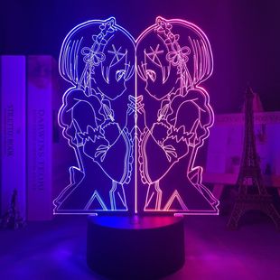 The 3d nightlight around Rem Re's Life in a World from scratch Hand-made Gifts for Girls