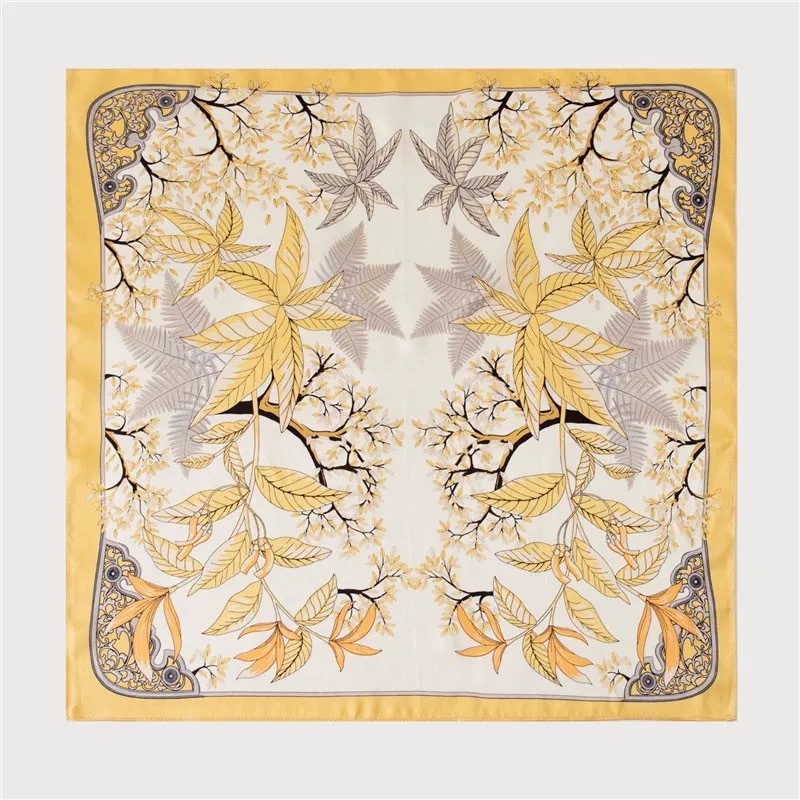 Primavera pequeña bufandas de seda ~ primavera y verano fresca sensación de reducción de la edad de las niñas coreanas pequeñas bufandas de seda de lujo ligero mujeres versátiles