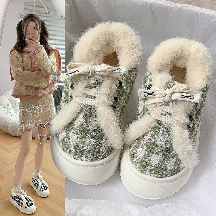 2023 New Plush Outerwear with Thickened Anti Slip and Warmth, Simple Thick Soled Snow Boots, Popular on Women's Websites_voghion.com