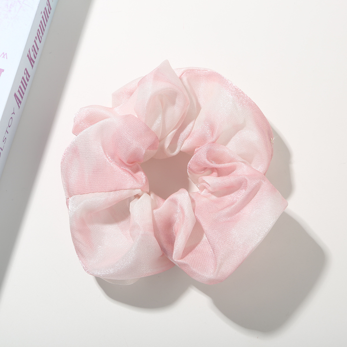 #3 그라데이션 핑크 메쉬 머리끈