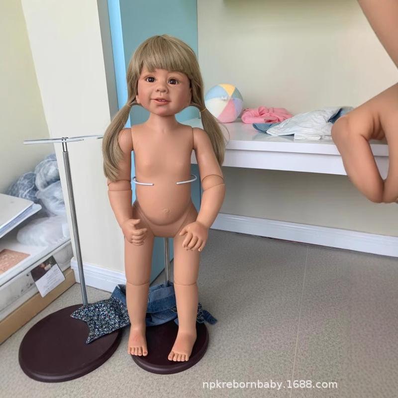 Muñeca de simulación modelo de ropa para niños grandes 80cm muñeca conjunta de pegamento completo 2 años de edad modelo de ropa para niños