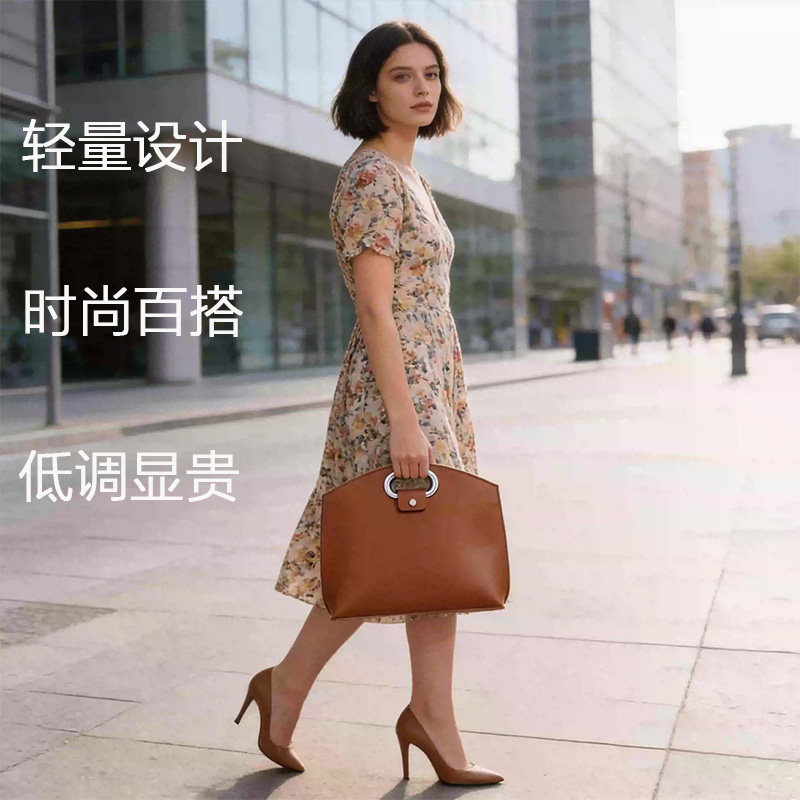 Light Luxury Document Bag A4 File Bag Briefcase Business Office Laptop Tablet Bag Handbag with a High-End Feel