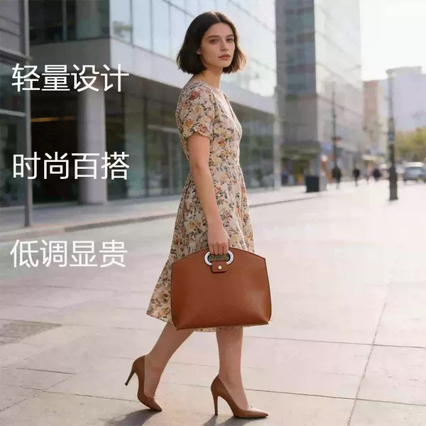 Light Luxury Document Bag A4 File Bag Briefcase Business Office Laptop Tablet Bag Handbag with a High-End Feel