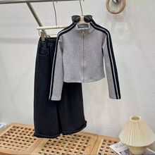 女童秋季套装2025新款中大儿童卫衣阔腿牛仔裤秋款小女孩两件套潮
