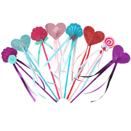 Children's Shell Fairy Wand Love Cane Performance Handmade Halloween Bat Magic Wand Accessories