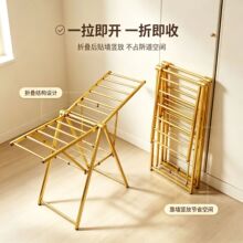 阳台晾衣架落地折叠隐形收纳晒被子神器家用室内户外铝合金挂衣架