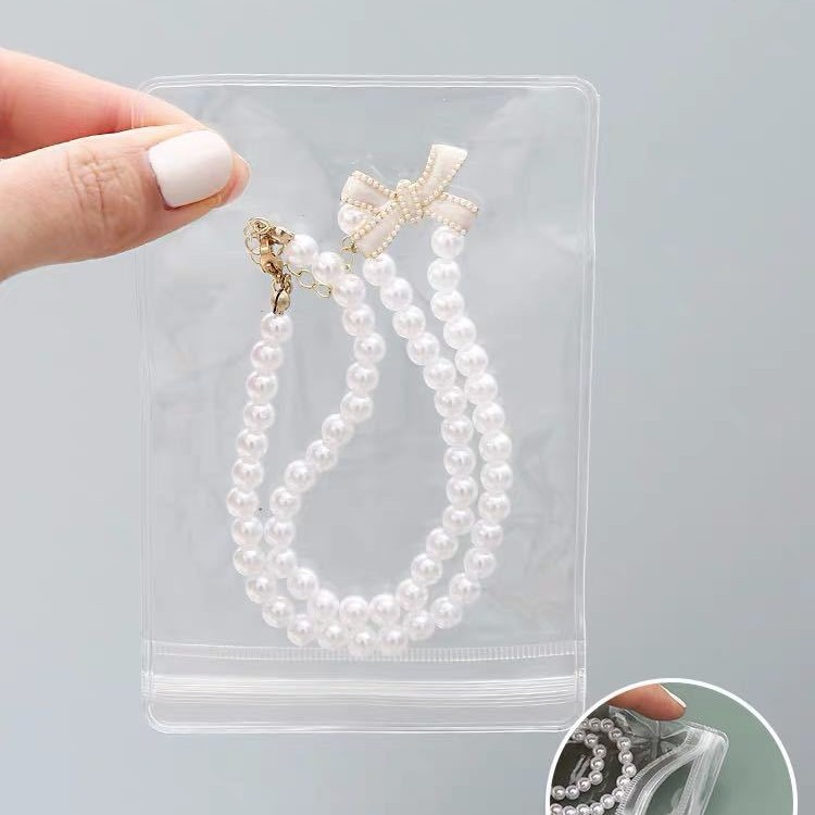 PVC transparente ziplock bolsa cremallera bolsa de almacenamiento de joyas pulsera de joyería bolsa de embalaje Wenwan bolsa sellada anti-oxidación image 14