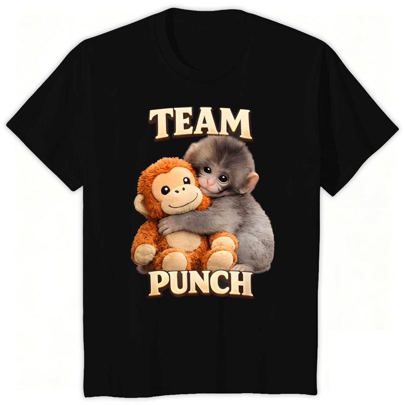 Punch Monkey Boxing Monkey Print Trendy High Street Casual T-Shirt Independent Brand Loose Short-Sleeve Low Price Wholesale