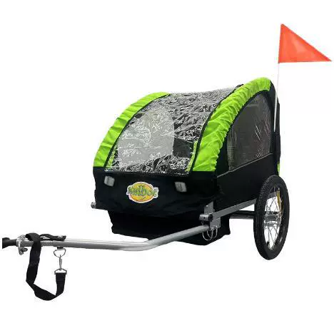 Green and black (two-wheeled children's trailer)
