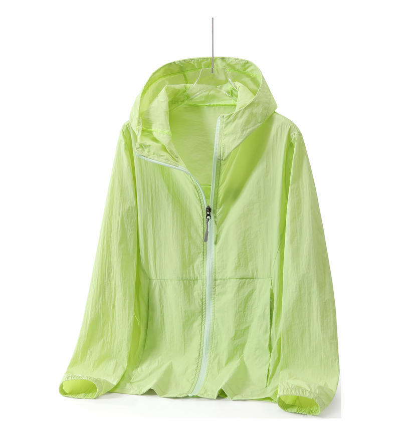 Ropa de protección solar de verano personalizada logotipo anti-UV al aire libre ligera y delgada permeable nylon con capuchón ropa de piel de protección solar