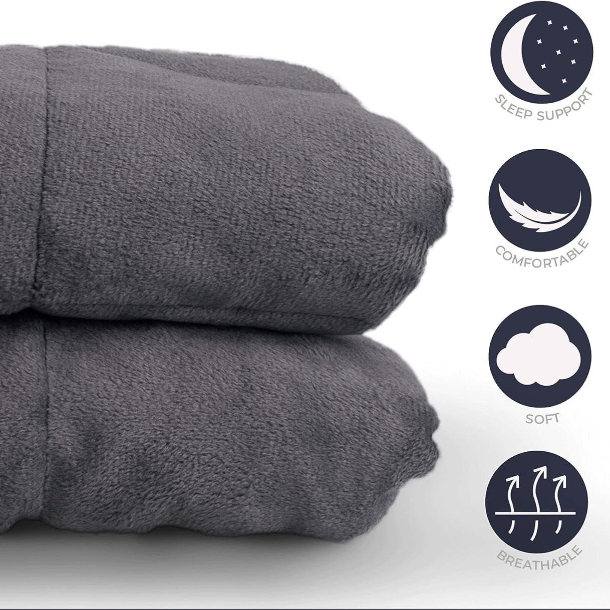 Suministro directo de fábrica, manta de gravedad de color sólido, relleno de cuentas de vidrio, blanco suave