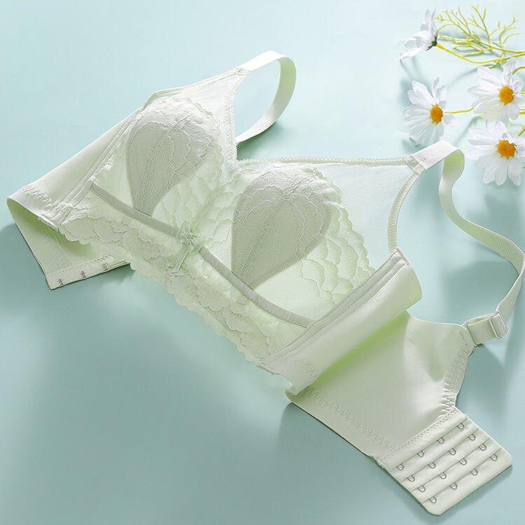 Yinsni Underwear Women's Ultra-thin No Steel Rings Large Chest Showy Small Chest Cleat Anti-sagging Sexy Bra Summer Days
