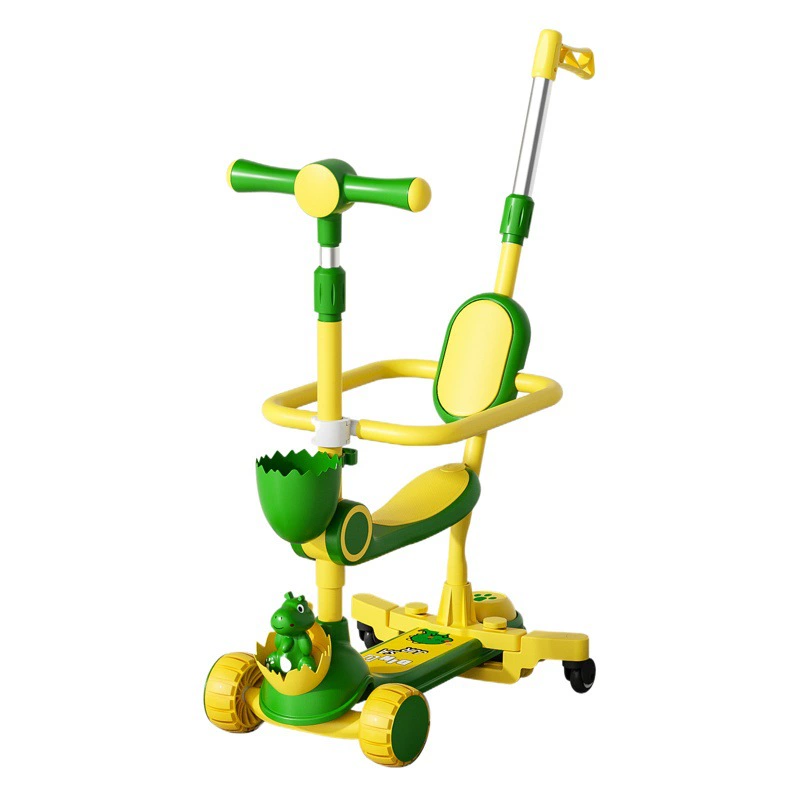 Портативный Детский самокат «Три-в-одном», многофункциональный музыкальный флеш, универсальный колесный самокат, самокат с высоким метром