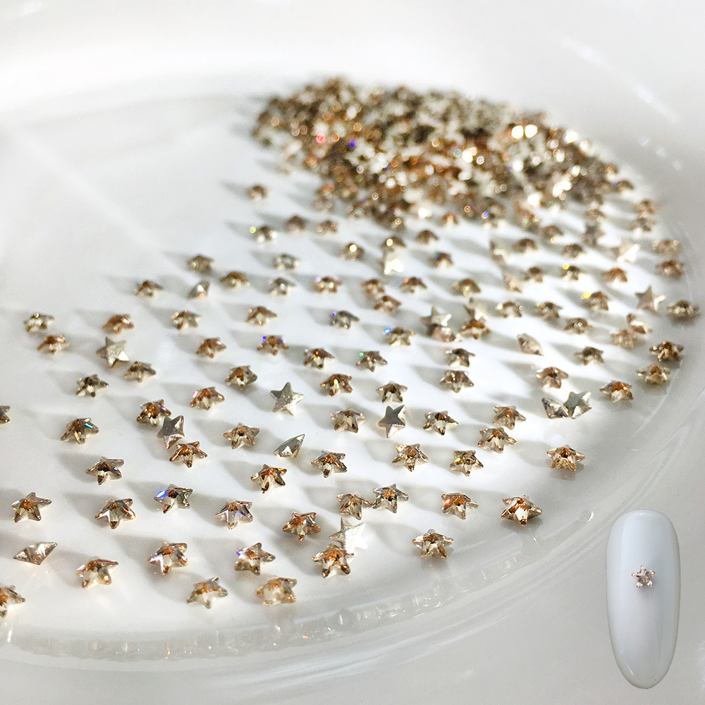 Champagne-5A inverted zircon [3mm five-pointed star]]