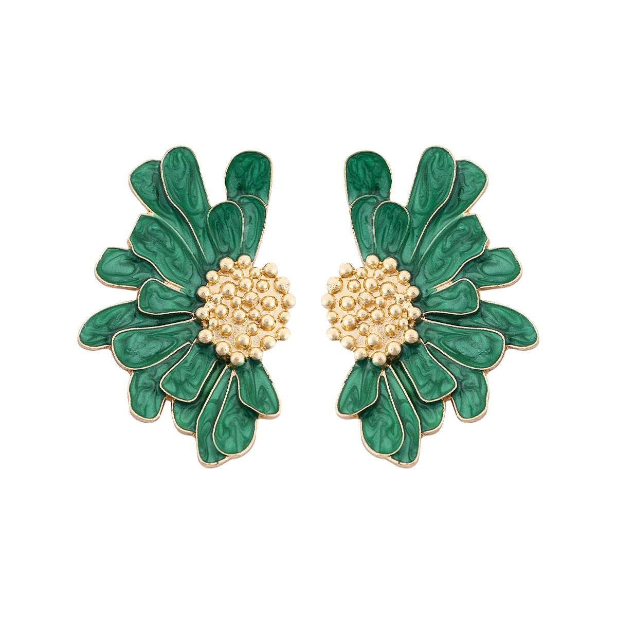 1 Pair Fashion Flower Alloy Enamel Womenu0027S Ear Studs