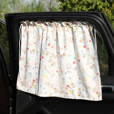 sun shield window sunshade side – Car curtains - small-floral