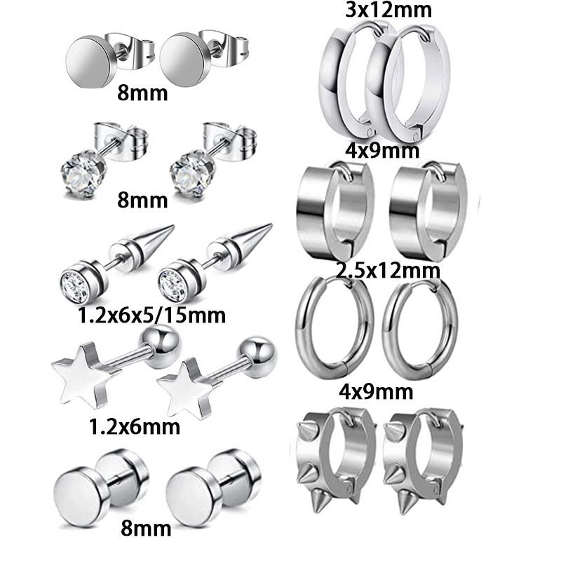 Pointed titanium steel lip stud product view