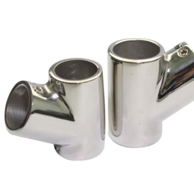 1件 船用五金栏杆不锈钢 三通 60°32MM