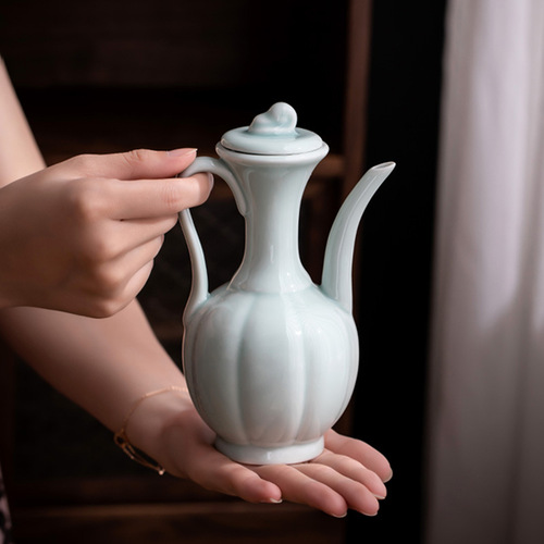 Song Dynasty Tea-Competing Training: Practice Teapots, Song-Style Handles, Ceramic Tools for Dotting Tea, Handheld Kettles, Soup Bottles, and Tea/Wine Pots