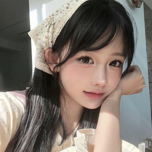 Spring and Autumn Korean Style Fashion Floral Lace Hollow Triangle Scarf Women's Sweet Cute Girl Style Flower Headscarf Hair Belt Trendy