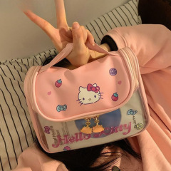新款可爱猫洗漱包化妆包女高颜值便捷大容量护肤品收纳袋包邮批发