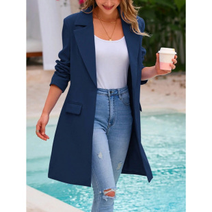 B 41865 One button plus size woolen coat һ���۴�aë��Ůʿ