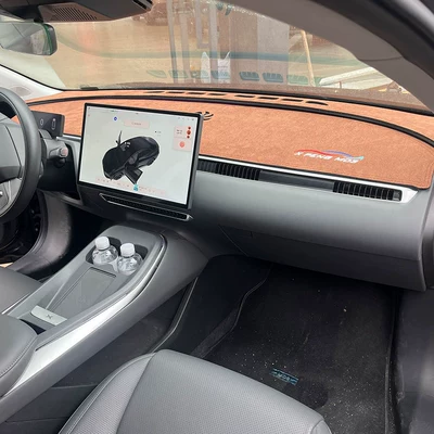 Günəş əleyhinə siperlik Mat, Car Center Console - xiaopeng-m03-suede-brown-with-embroidery