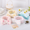 Flannel elastic headband with bow for face washing, factory direct supply