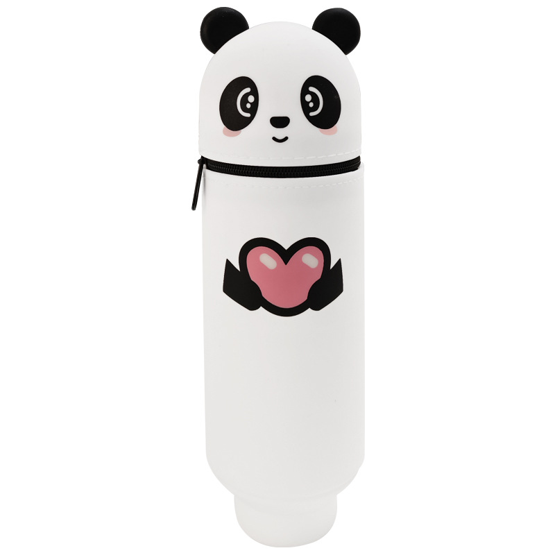 Estuche de lápices de silicona con diseño de panda