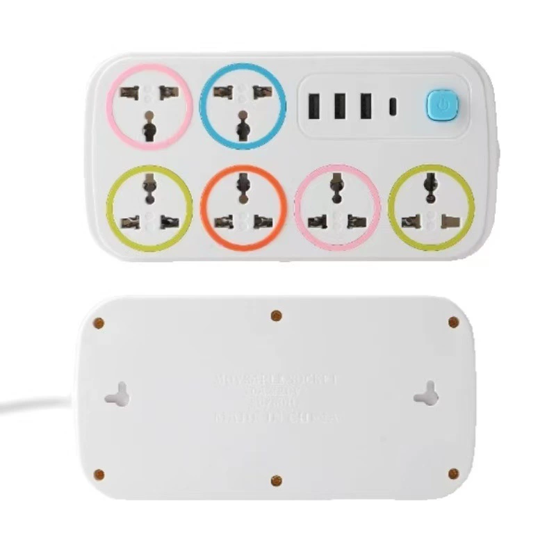 Кросс-границы горячая внешнеторговая розетка 3USB+T-C зарядная порт европейский регламент plug новая внешняя торговля серый-белый общий выключатель